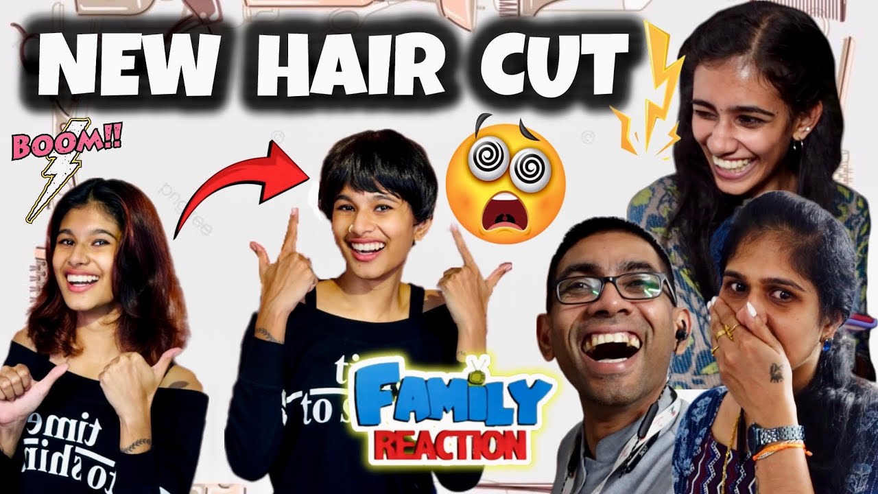 VEETIL PARAYATHE NEW HAIR CUT😱 | Njan boy cut cheythuuuu🤣 | family reaction😜 | thejathangu😉