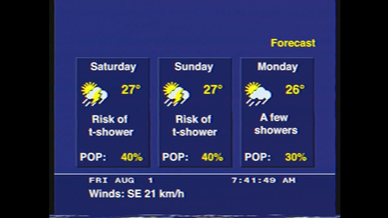 The Weather Network Regina SK WeatherSTAR 4000 Local Forecast August 1 2025