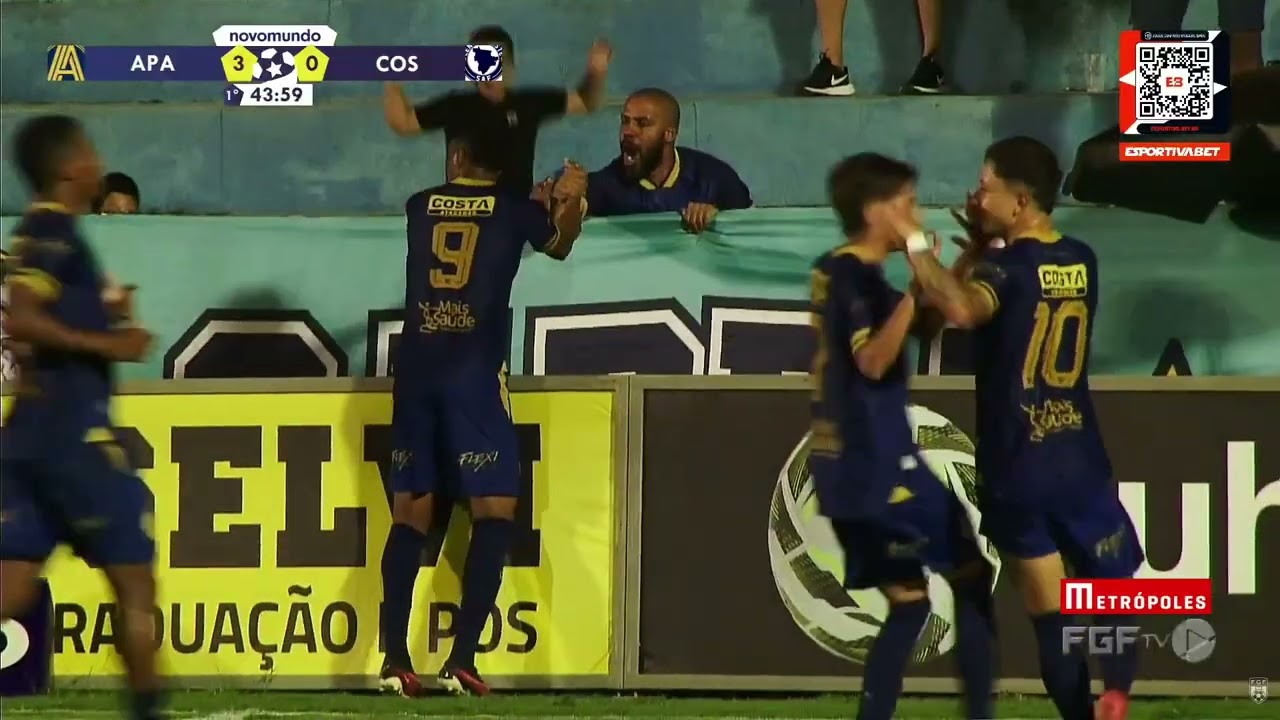 CONFIRA OS GOLS DE APARECIDENSE 4x0 CENTRO-OESTE PELO GOIANÃO 2026