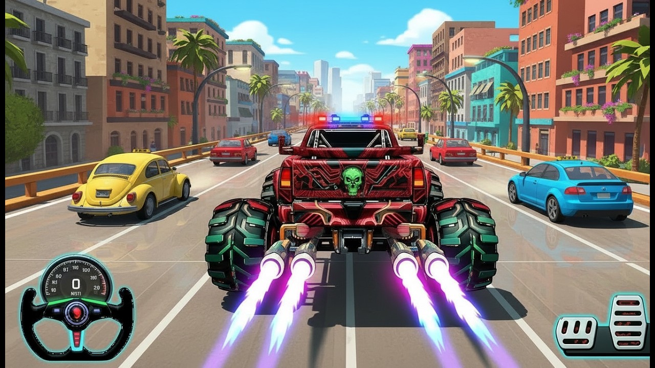 Watch Monster Truck: Epic New Monster Truck Racing & High-Speed Stunts on Off-Road Track!