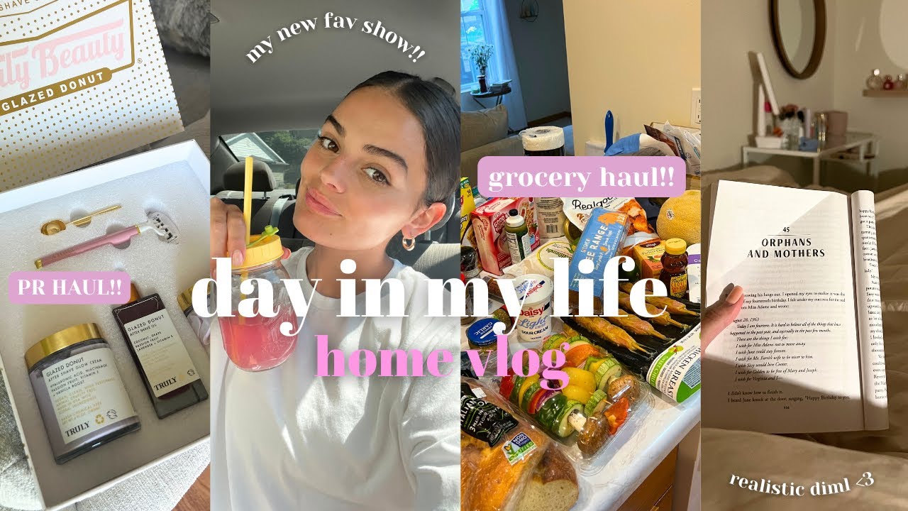 HOME VLOG: new favorite show, walmart/aldis grocery haul, opening up pr + realistic day in my life!!