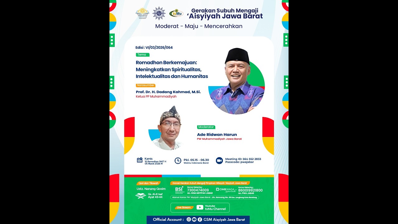 GSM | Romadhon Berkemajuan: Meningkatkan Spiritualitas, Intelektualitas Dan Humanitas