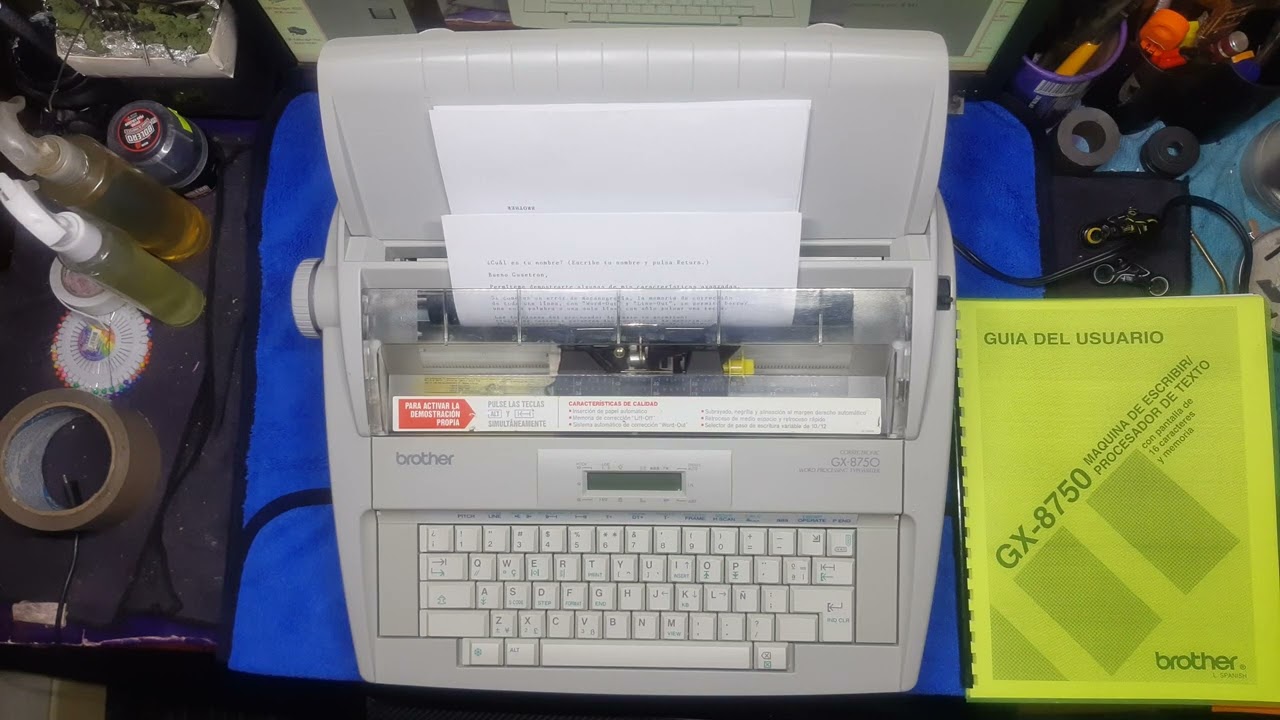 Máquina De Escribir Electronica Brother Gx-8750 Con Manual. (Usado)
