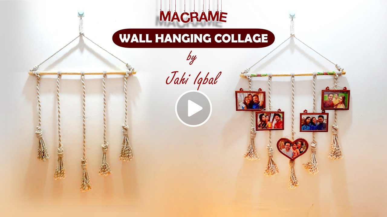 Macrame Wall Hanging Photo Display | Gift Ideas | Jahi Iqbal | iQueScope