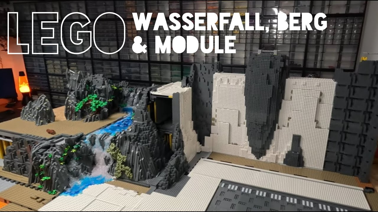 11. Teil - Bau unserer Lego Welt | Wasserfall, Berg und Module | MOC