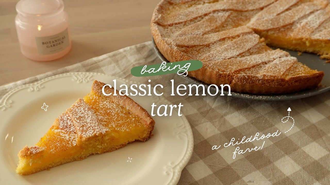 a cozy lemon tart recipe from my childhood 🍋 simple & sweet 🇬🇧🇮🇹 | gin 🌷