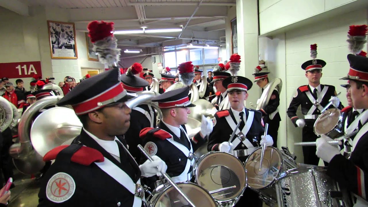 Ohio State Marching Band Enters Skull Session  11 23 2013 vs IN