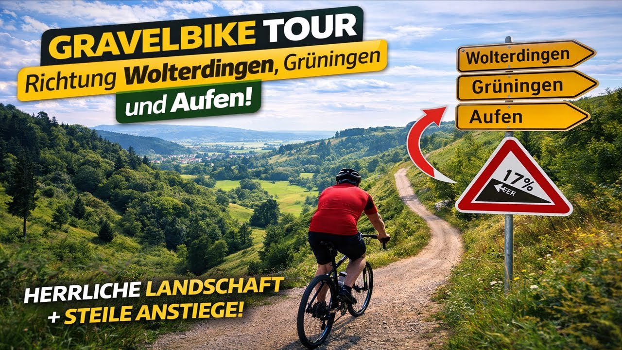 Gravel Bike Tour mit herrlicher Landschaft und jeder Menge Hügel !