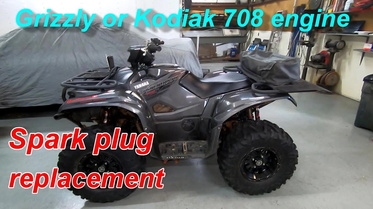 Yamaha Grizzly, Kodiak 708 engine spark plug replacement procedure.