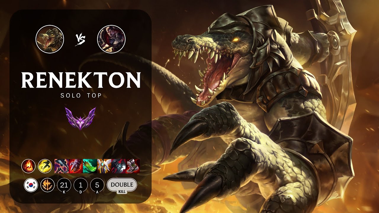 Renekton Top vs Darius - KR Master Patch 13.24
