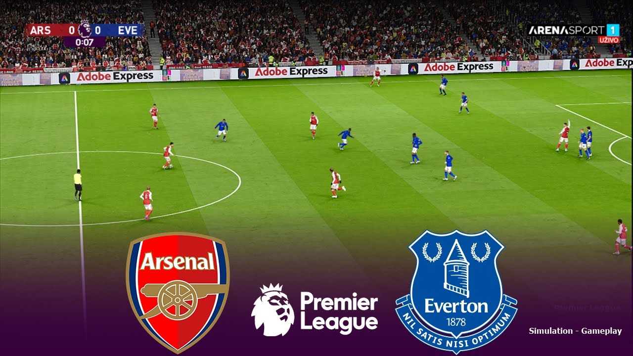 ARSENAL vs EVERTON Live | Premier League 2026 | 14 March 2026 | Simulation PES 2021 Gameplay