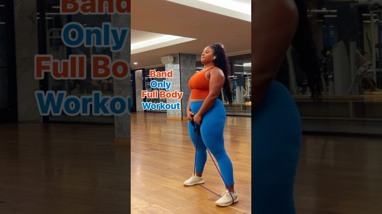 GAME CHANGER! Resistance Band Only Full Body Workout at home! 💪🏾 #bandworkout