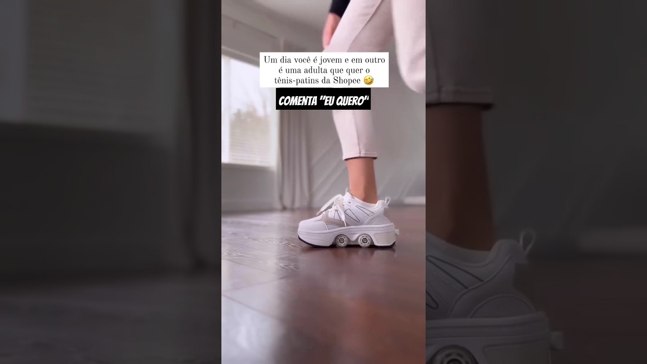 T&ecirc;nis de patins Com 4 rodas 🤩🤩⛸️ #achadinhosshopee