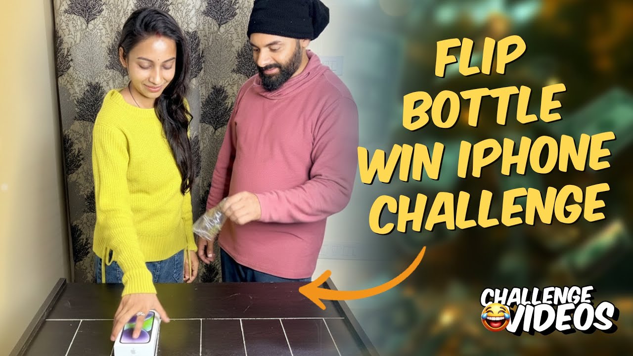 Flip Bottle win IPhone Challenge😲