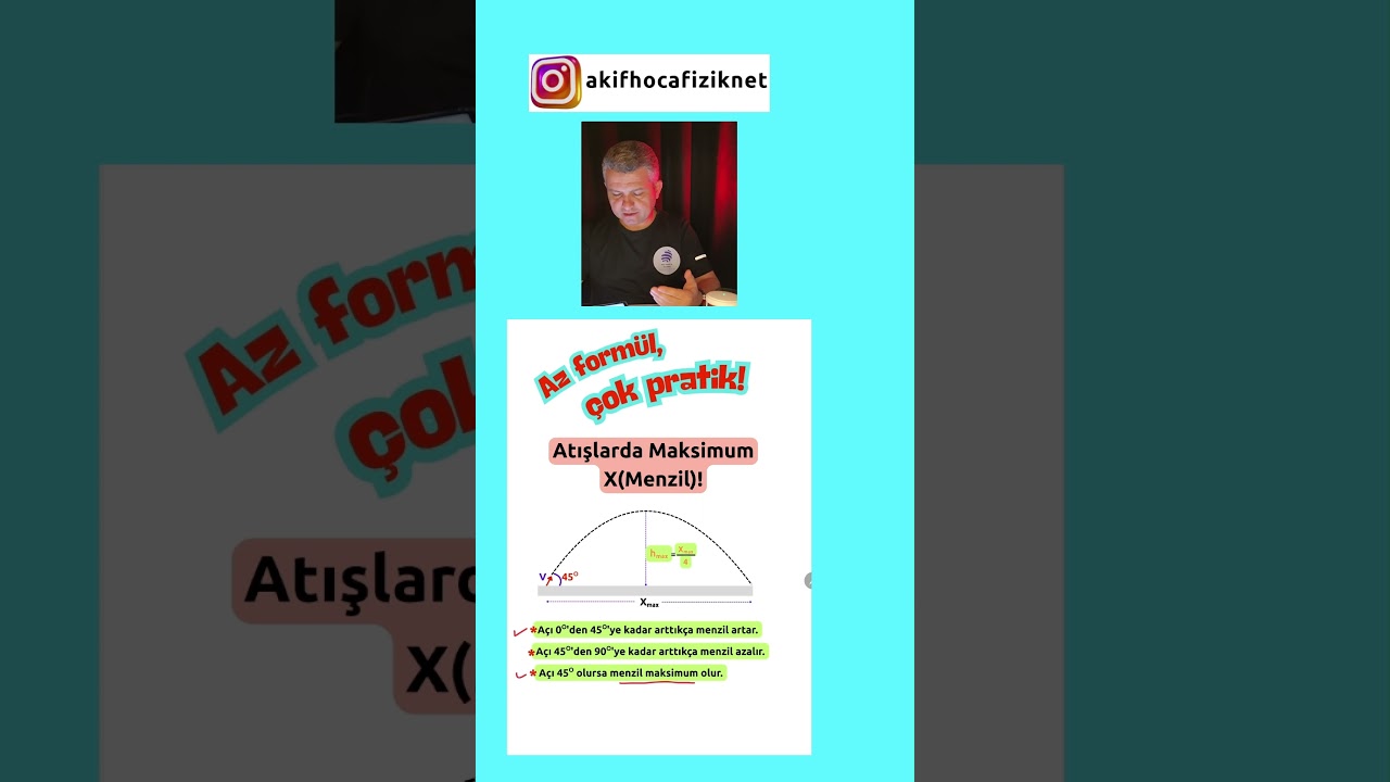 AZ FORM&Uuml;L &Ccedil;OK PRATİK (Atışlarda Maksimum Menzil) #yks