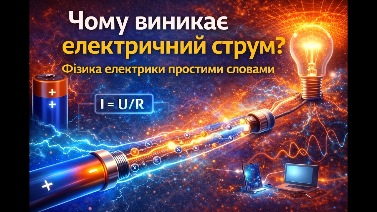 ⚡ Чому виникає електричний струм? Фізика електрики простими словами