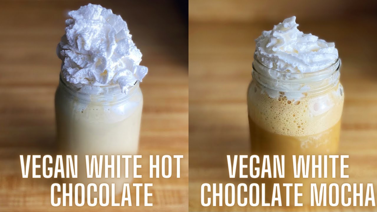 VEGAN WHITE HOT CHOCOLATE | VEGAN WHITE CHOCOLATE MOCHA | Katie Makes It Vegan