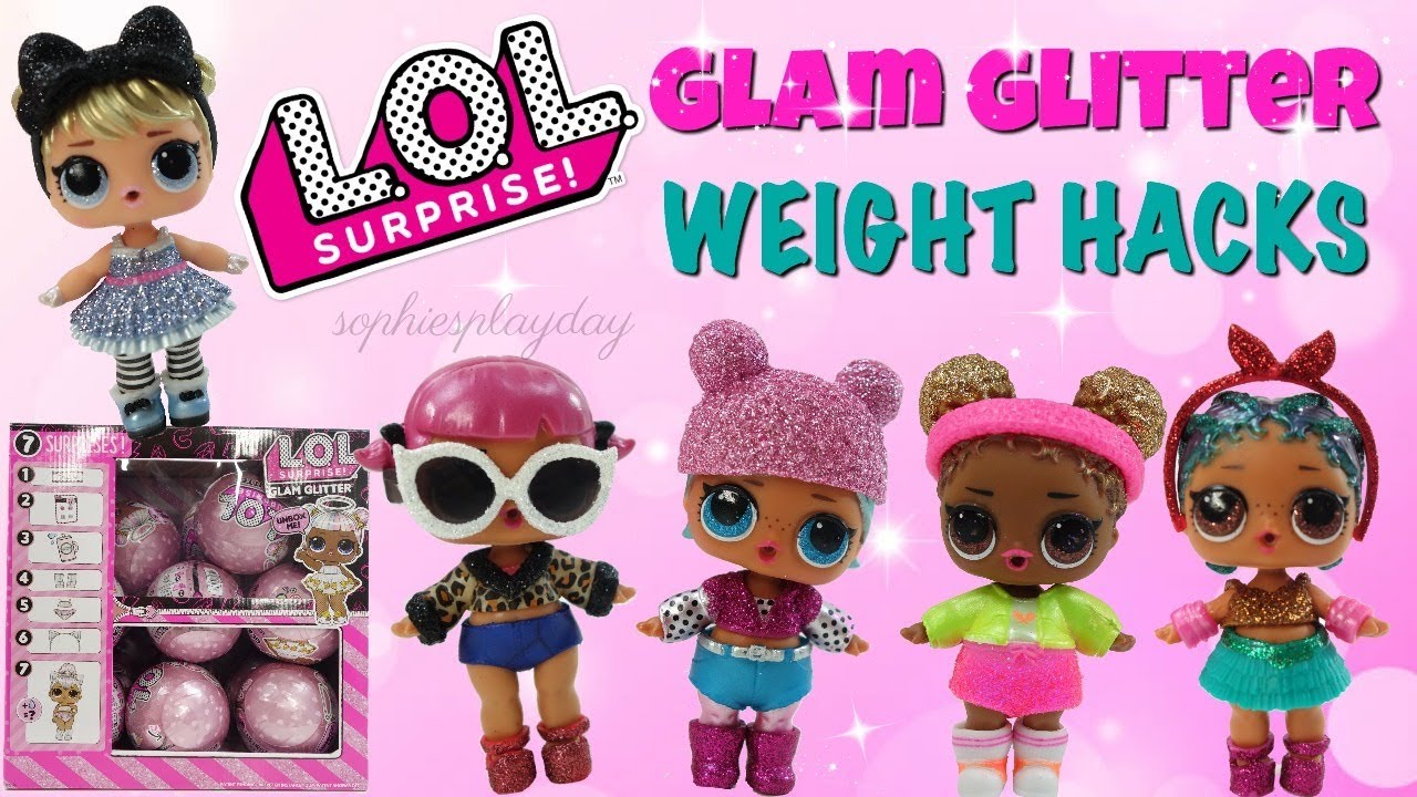 LOL Surprise Glam Gitter Weight Hacks, Curious QT Brrr BB Coconut QT Kids LOL Toys