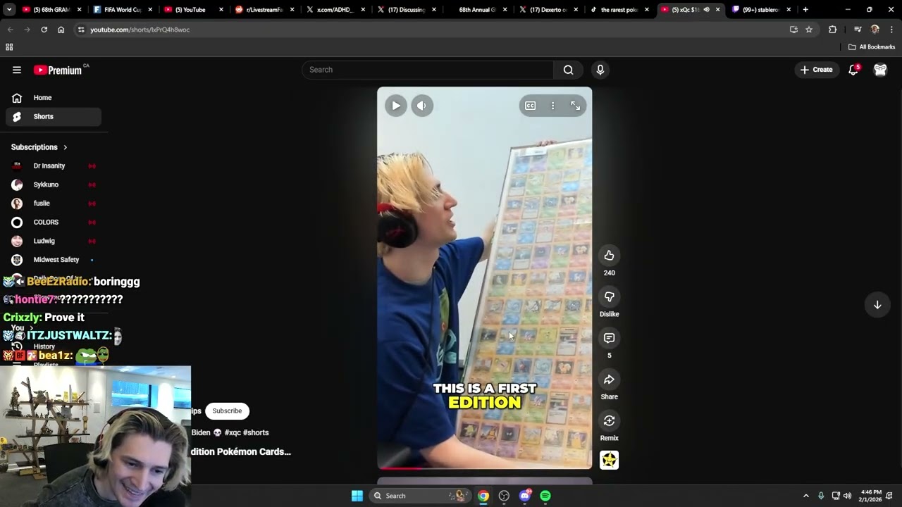 ohnepixel shows his Pokemon Card Collection
