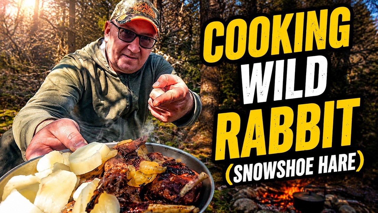 Cooking Wild Rabbit (Snowshoe Hare) In The Newfoundland Bush