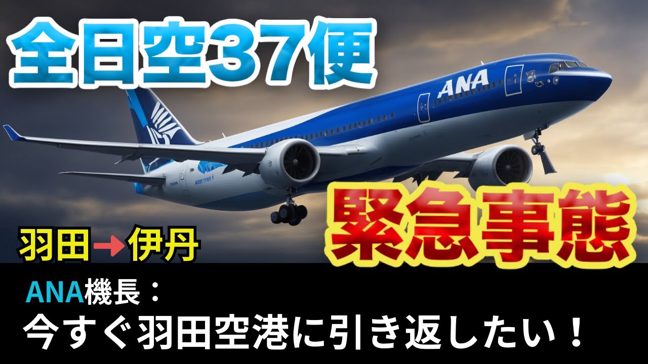 【航空無線】 全日空37便の緊急着陸！羽田管制官とANAパイロットが交わした航空無線！【緊急事態/日本語字幕/ATC】