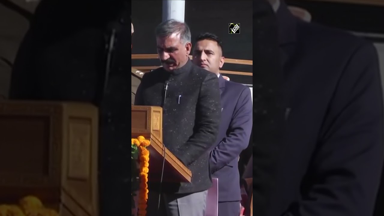 SS Sukhu takes oath as the 15th Chief Minister of Himachal Pradesh