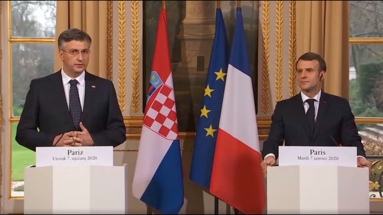 D&eacute;claration avec Andrej Plenković, Premier ministre de la R&eacute;publique de Croatie