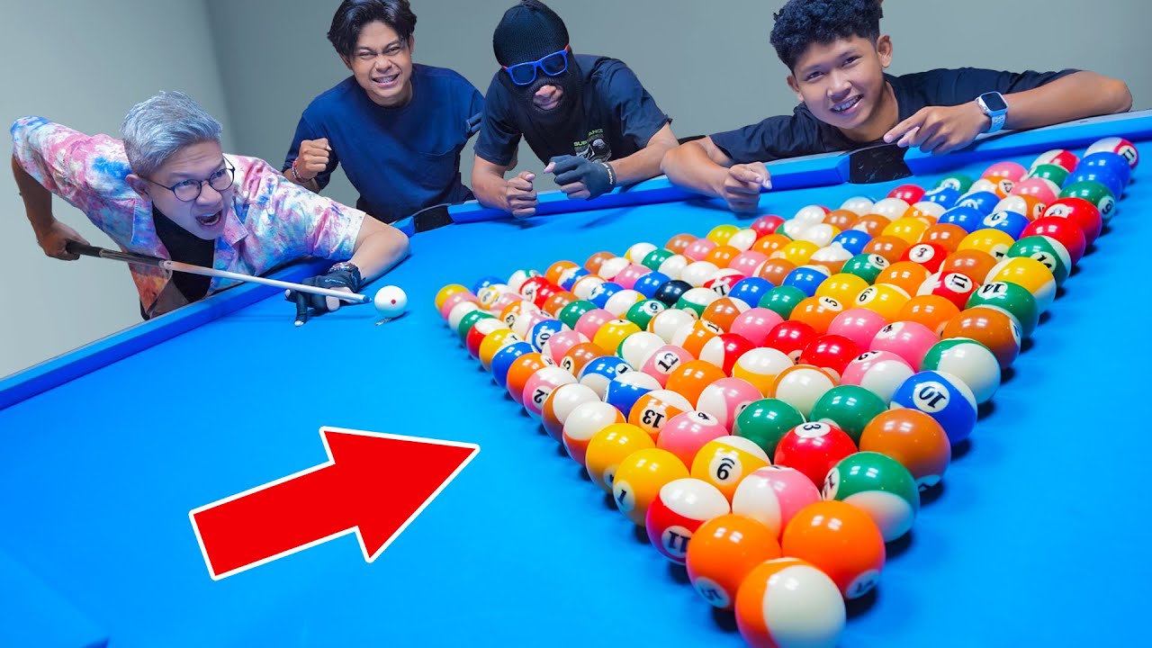 MAIN BILLIAR PAKAI 100 BOLA!!