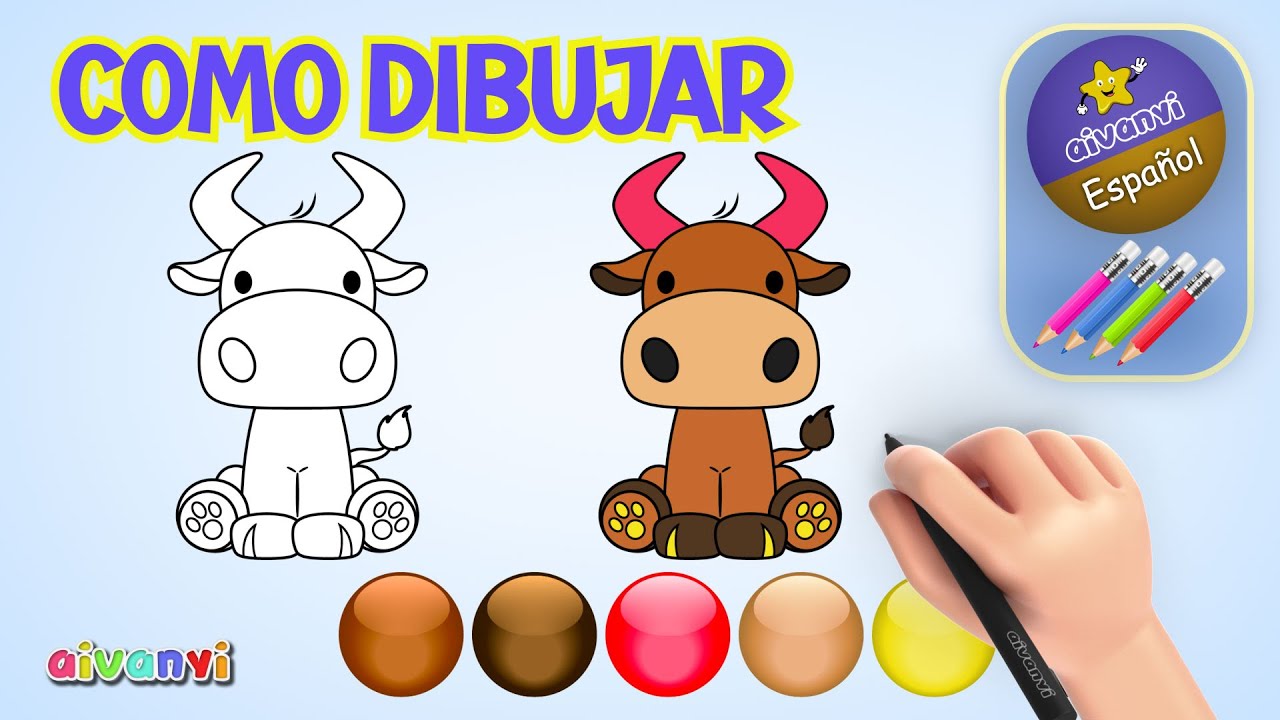 Dibujemos 🎨 una Vaca Amigable 🐮 @AivanyiEspanol
