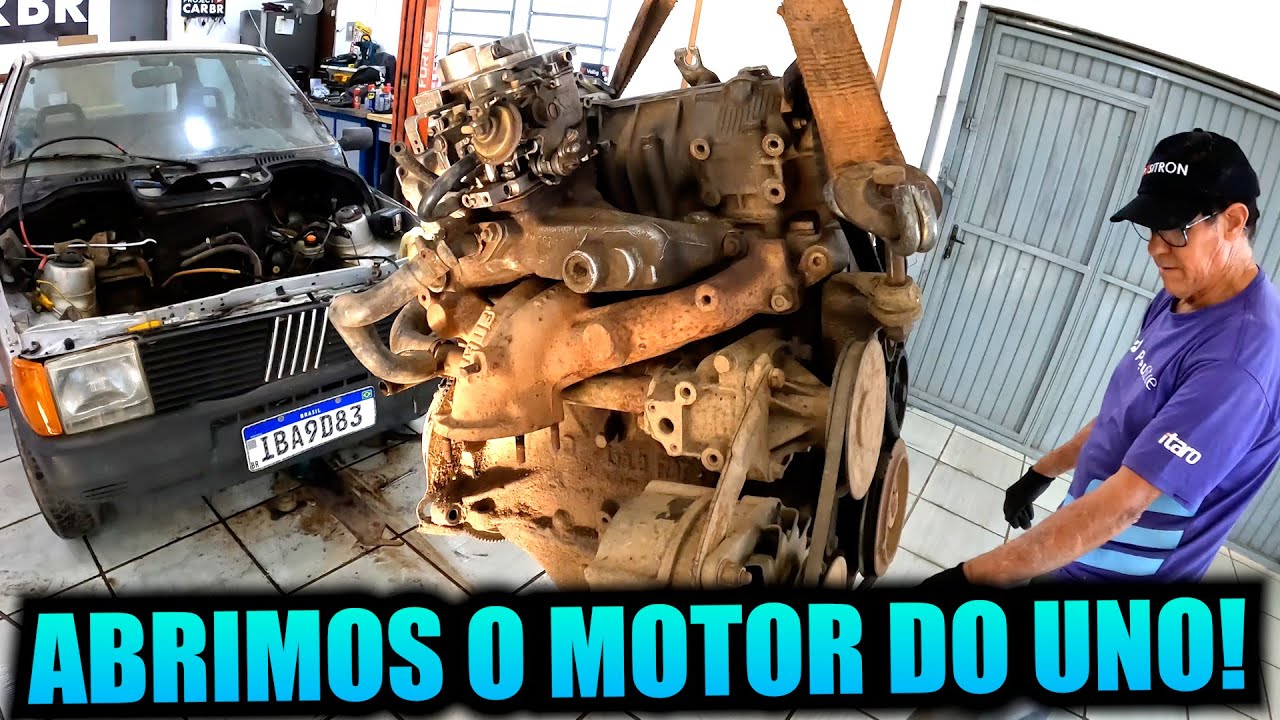 ABRIMOS O MOTOR DO UNO 1.5R! TEM SALVAÇÃO? REFORMA DO UNO 1.5 R EPISÓDIO 2