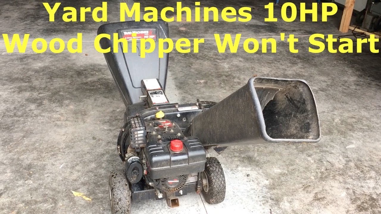 Измельчитель древесины Yard Machines 10 л.с. не заводится
