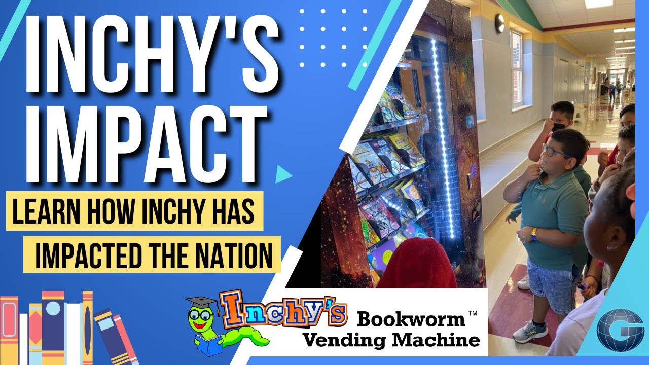 Inchy the Bookworm | Inchy's Impact through Book Vending Machines | Global Vending Group