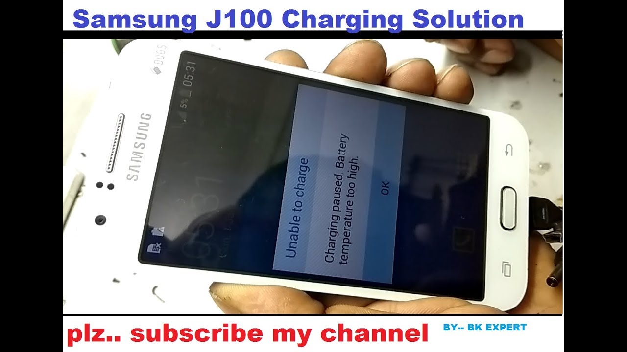 Samsung J100 Charging Paused Battery Temperature To High Solution