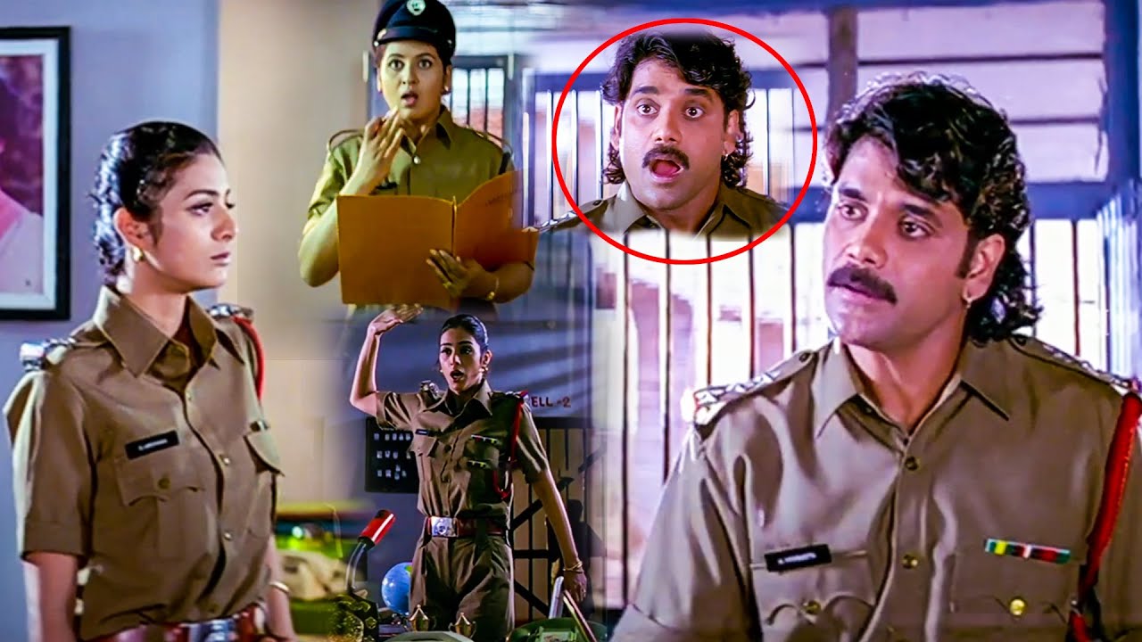 Nagarjuna & Tabu Superhit Telugu Comedy Movie Police Station Scene | Movie Masti