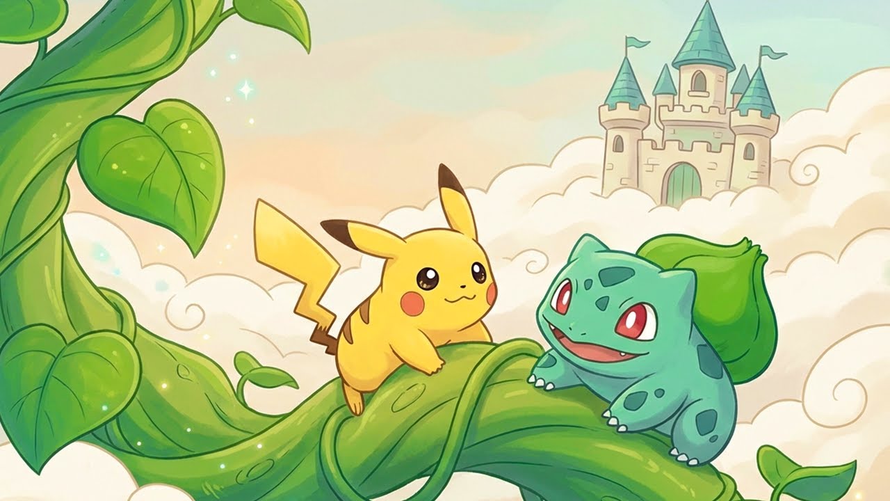 Pikachu and the Magic Beanstalk | Pokémon Bedtime Story for Kids | Calming Sleep Story