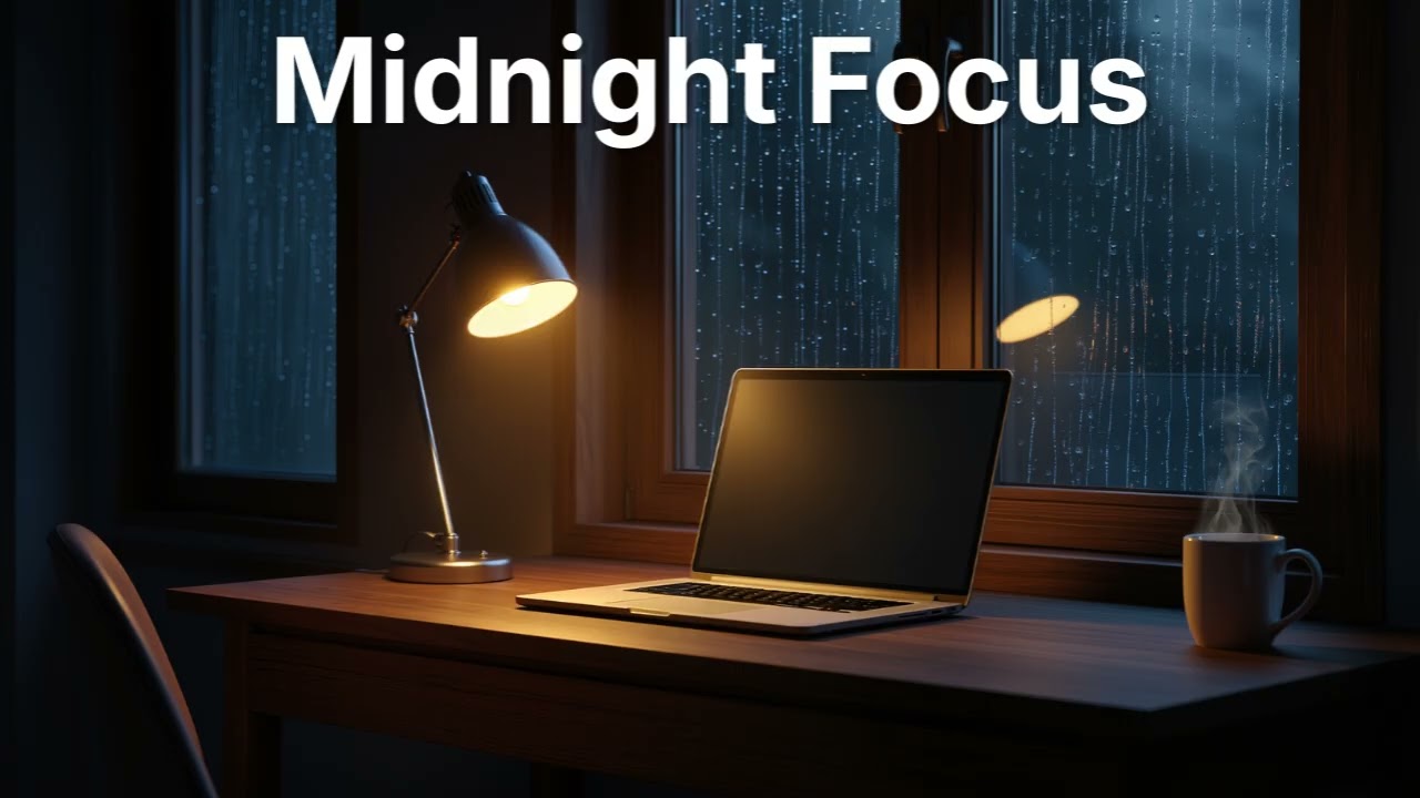 Rainy Night LoFi 🌧️ Midnight Focus Music | Calm Night Productivity