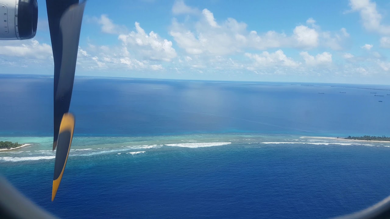 Landing in Tuvalu, South Pacific Ocean 2017