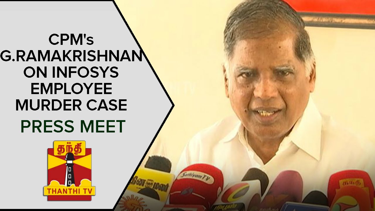 G.Ramakrishnan's Press Meet On Infosys Employee Swathi Murder & Reservation Quota
