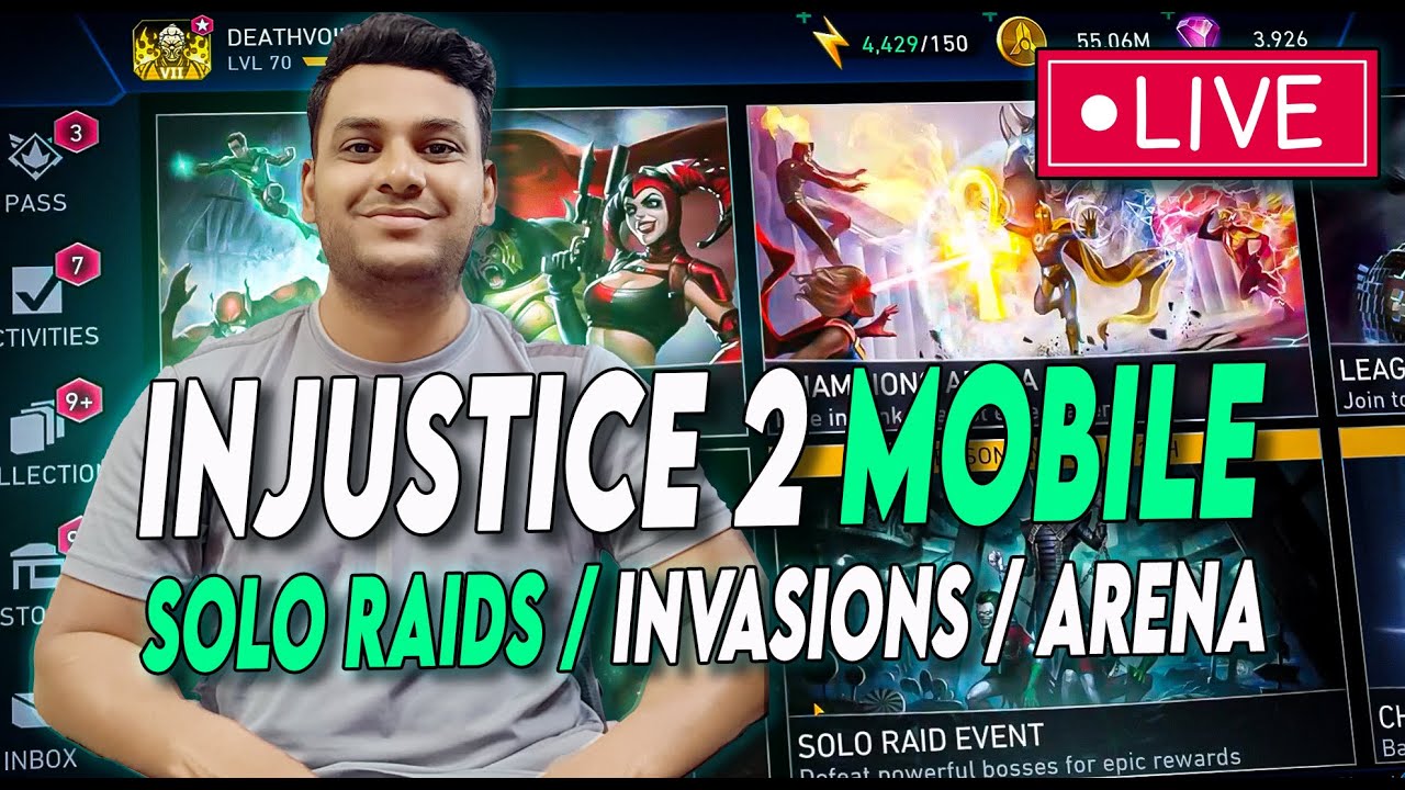 INJUSTICE 2 MOBILE THE DAILY GRIND! (VERTICAL)  Solo Raid, CA, & League Raid, Invasions Hits LIVE!