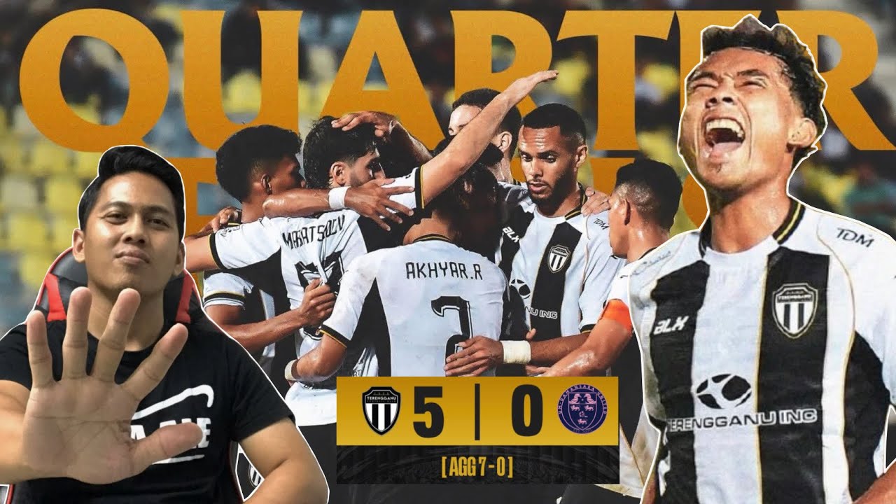 TERENGGANU 5-0 UM DAMANSARA !! TFC KE SUKU AKHIR DENGAN BERGAYA !! REACT