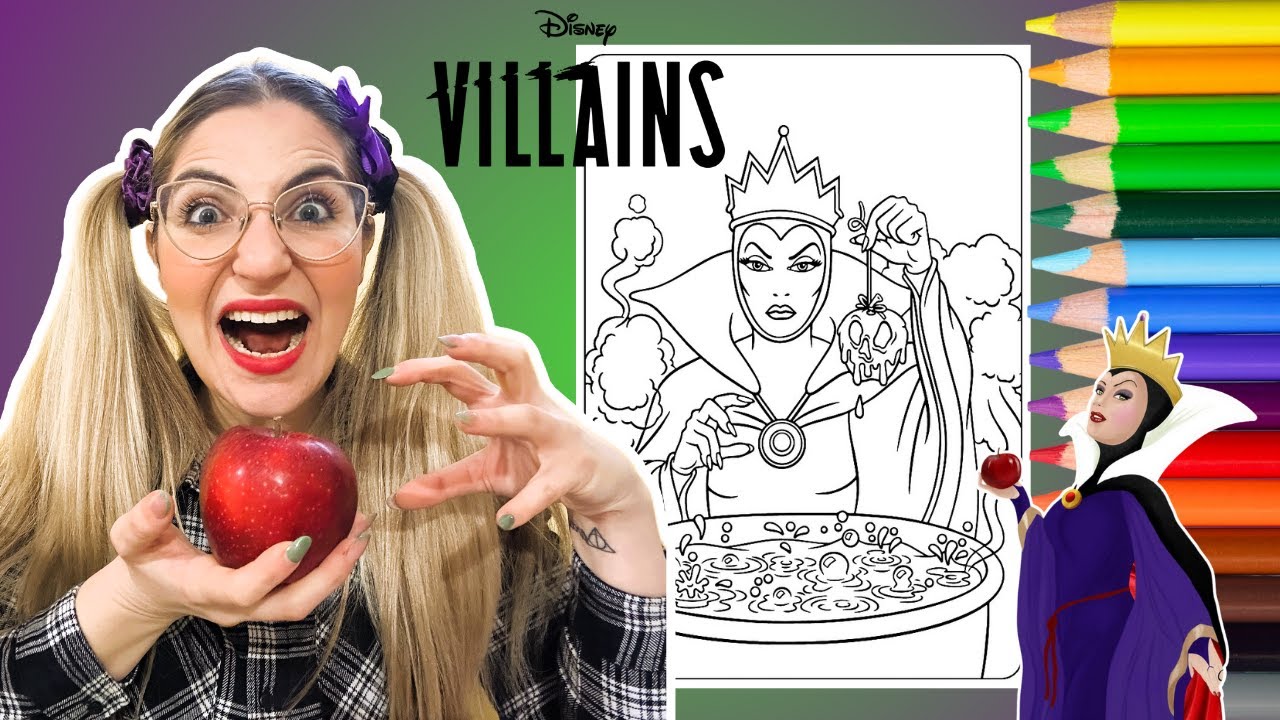 Coloriamo la REGINA CATTIVA di BIANCANEVE 👑🖍️🍎| Insieme a MAGICA A 🪄