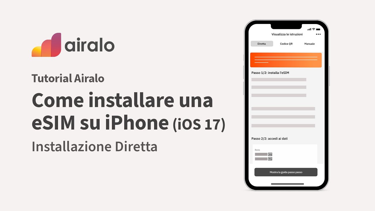 Airalo Tutorial | Come installare una eSIM su iPhone (iOS 17): installazione diretta