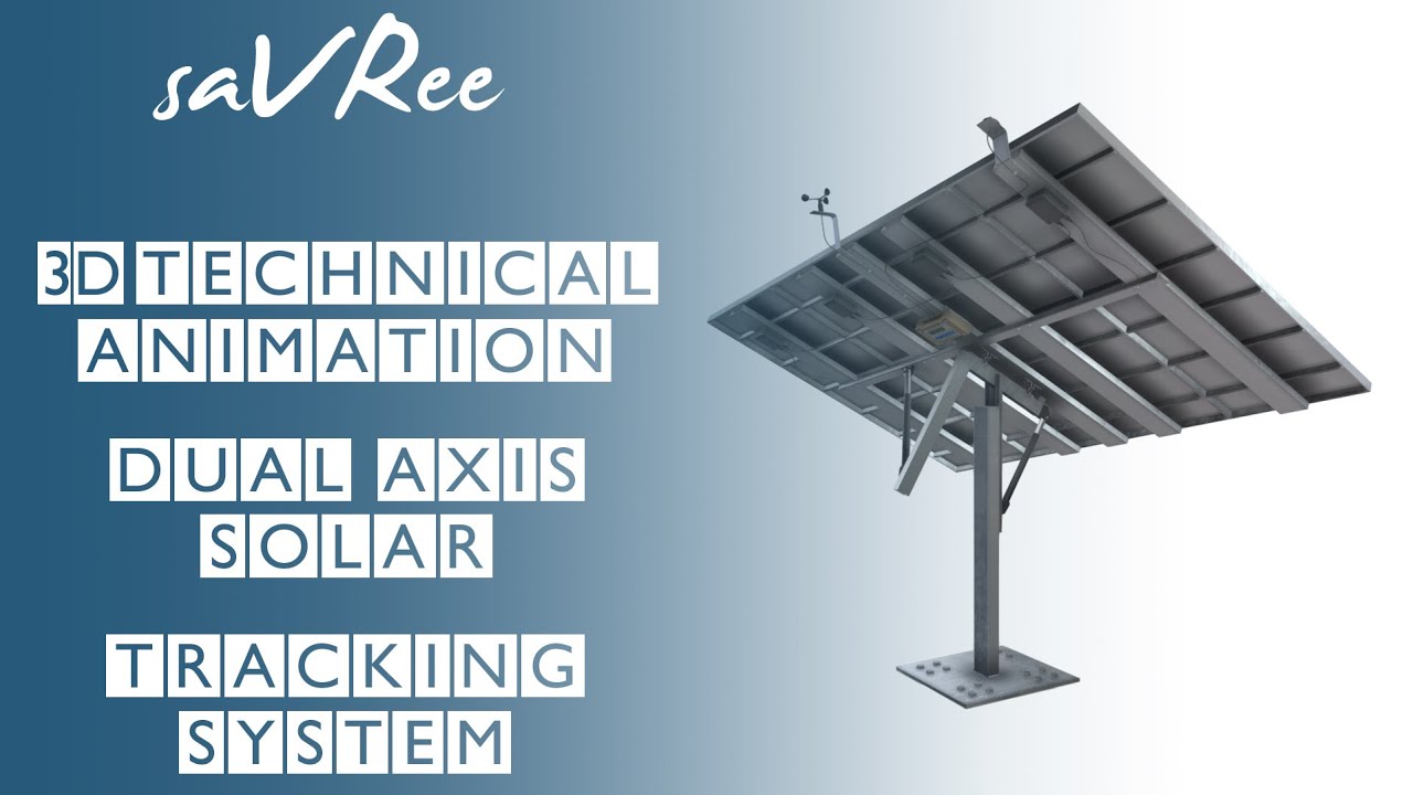 3D Technical Animation - Dual Axis Solar Tracking System
