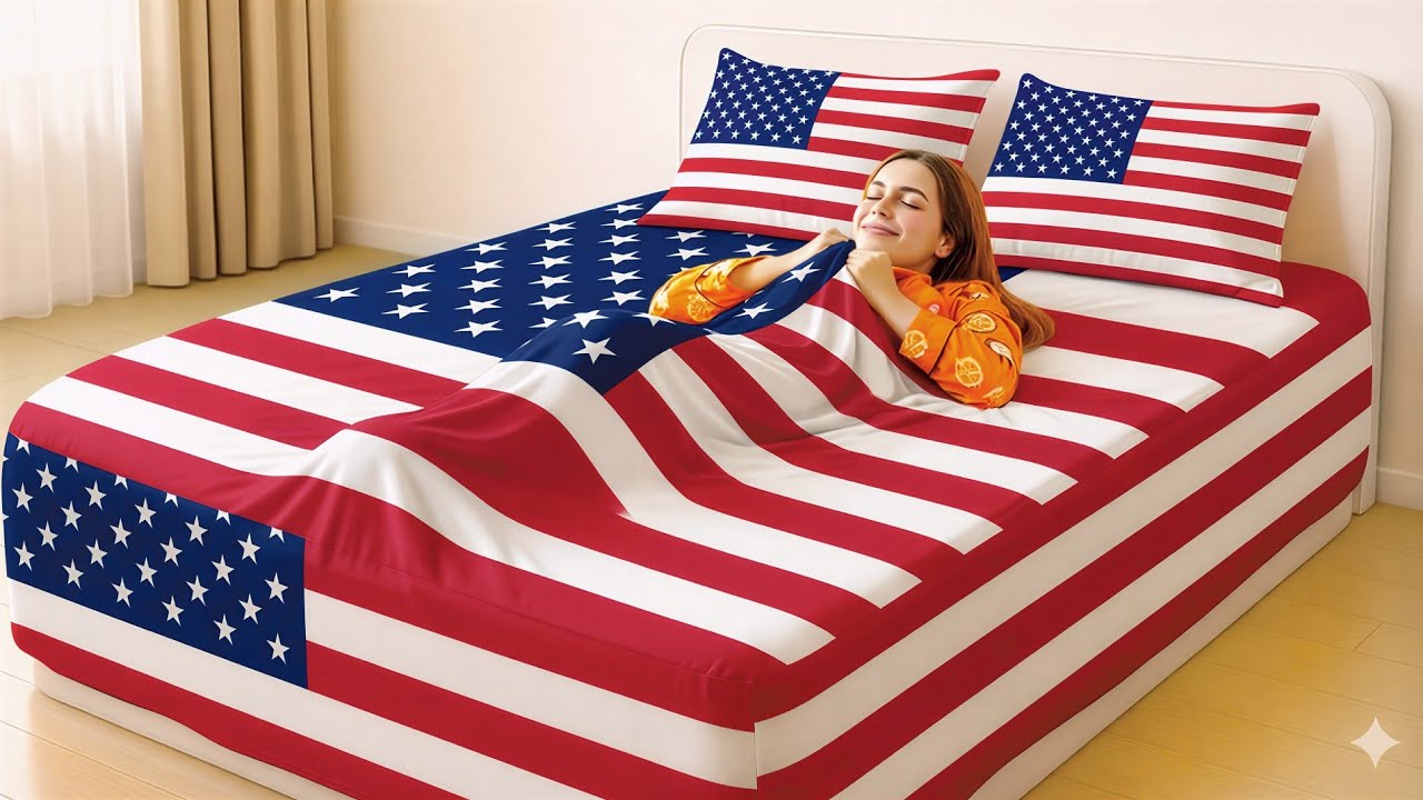 Choose Your Favorite Country Flag Bed | Relaxing AI ASMR to Learn Country Flages