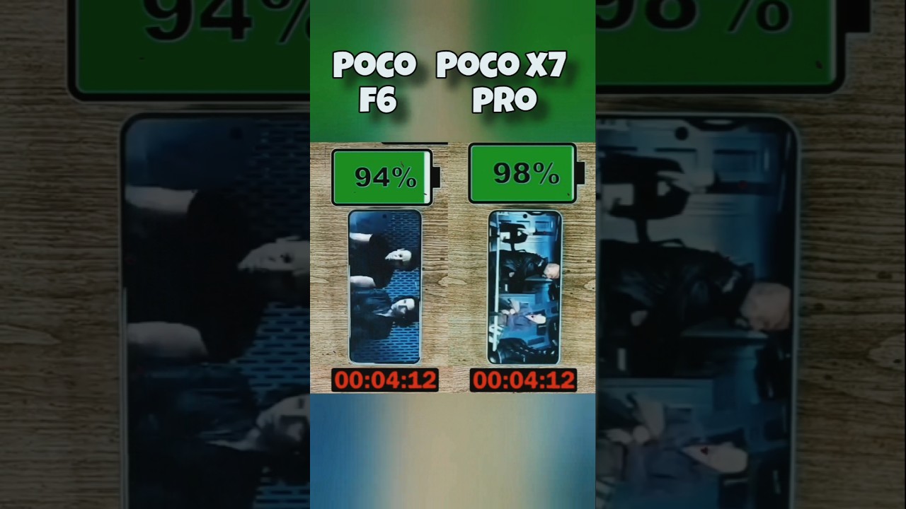 poco x7 pro vs poco f6 battery 🔋 test 😱#shortfeed#vairlvideo