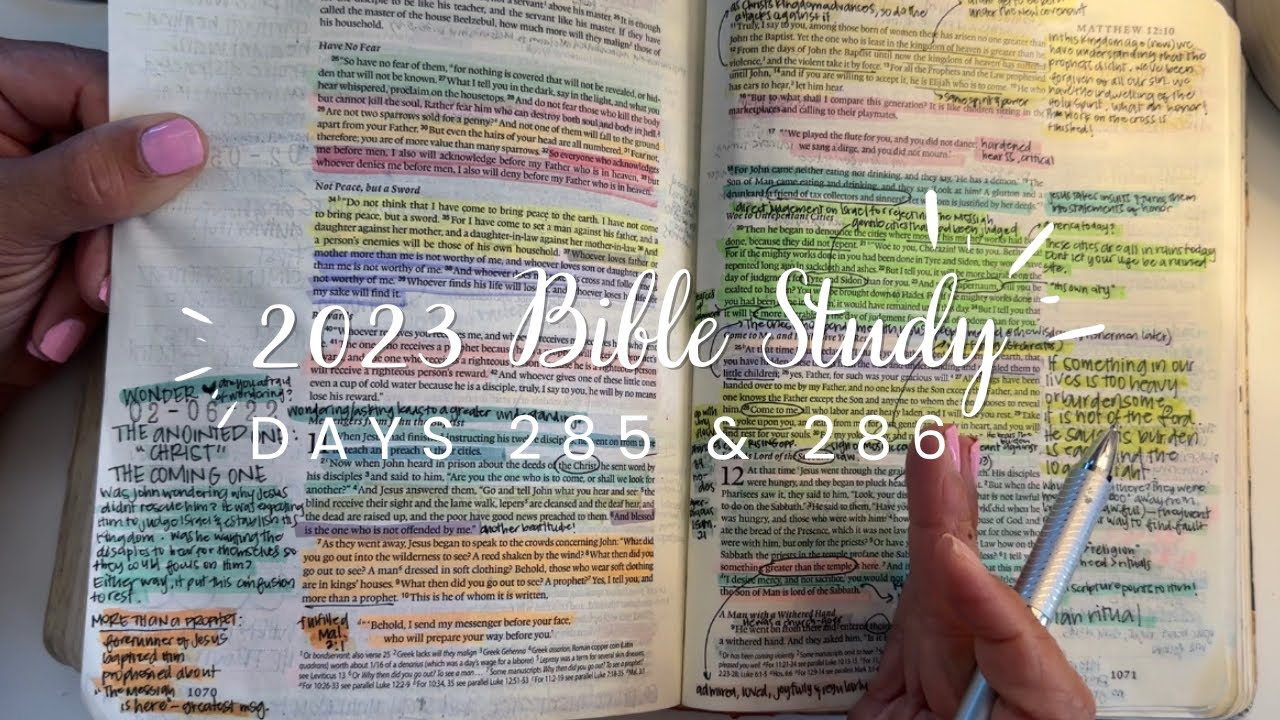 Study the Bible in One Year: Days 285 & 286 Matthew 11 & Luke 11 | Bible study for beginners