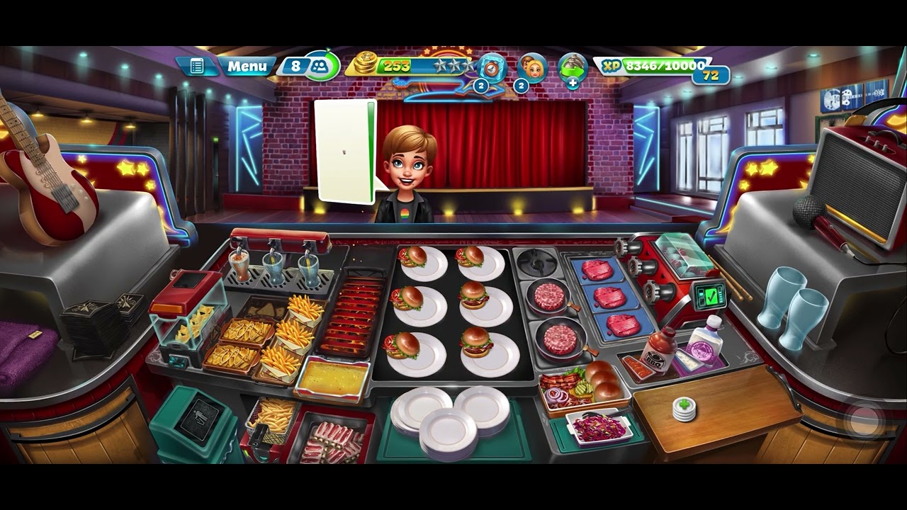 COOKING FEVER: Rock and Roll Bar Level 10 with limited updates | 3 Stars ⭐️ #cooking #cookingfever 