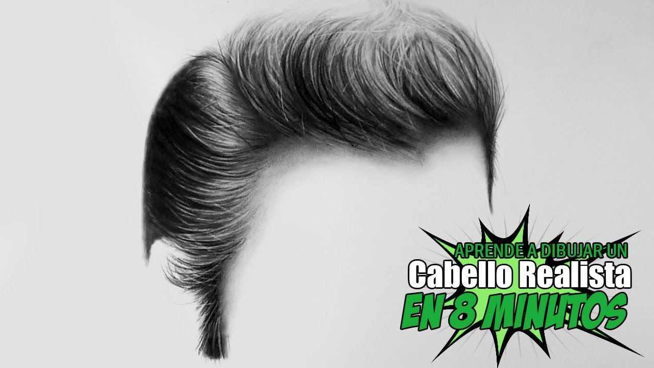 NUEVA TECNICA PARA DIBUJAR CABELLO REALISTA EN 8 MINUTOS  TUTORIAL PASO A PASO PRICIPIANTE