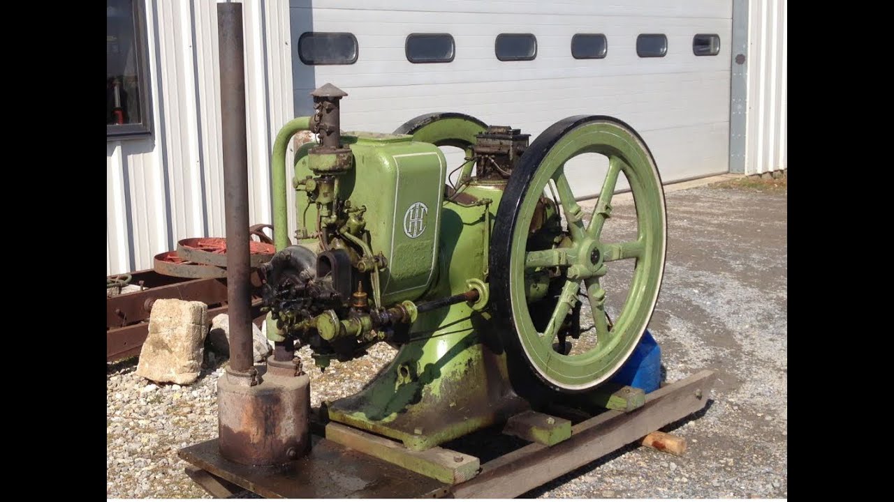 8hp IHC mogul hopper cooled and Vertical IHC Peerless hit and miss engines