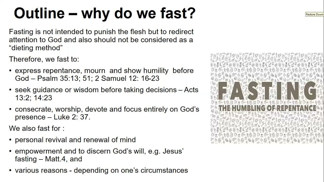 What is Fast? and Why Fast? || New Covenant C&S Movement District || 22/02/26